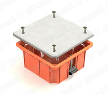 Коробка распаячная 92х92х45 IP20 для скрытого монтажа в полых стенах с пластиковыми зажимами