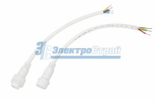 Соединительный кабель (4pin) герметичный (IP67) 4х0.75мм²  300V  белый  REXANT