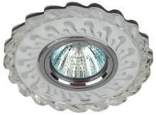 Светильник DK LD36 SL/WH  ЭРА декор cо светодиодной подсветкой MR16, прозрачный