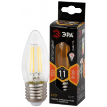 F-LED B35-11w-827-E27 ЭРА (филамент, свеча, 11Вт, тепл, E27) (10/100/5000)
