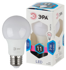 Лампочка светодиодная ЭРА STD LED A60-11W-840-E27 E27 11Вт груша нейтральный белый свет
