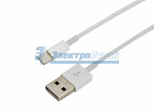 USB кабель для iPhone 5/6/7 моделей ОРИГИНАЛ (чип MFI) 1М белый REXANT