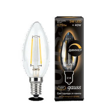 Лампа Gauss LED Filament Candle E14 5W 2700К 1/10/50