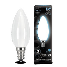 Лампа Gauss LED Filament Candle OPAL E14 5W 4100К 1/10/50