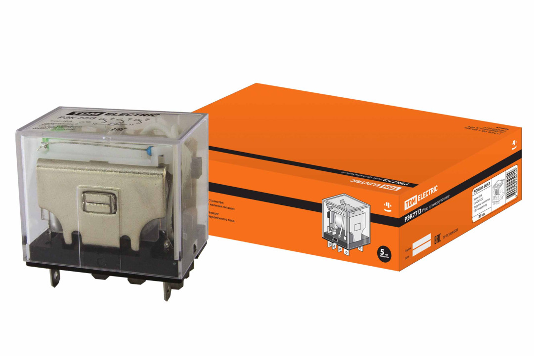 Реле РЭК77/3 с инд. 10А 24В DC TDM